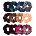 UNIQ scrunchie pink velvet Theme Hair Scrunchies Velvet Elastics Pink Lovers Scrunchy Bobbles Soft Hair Bands Hair Ties